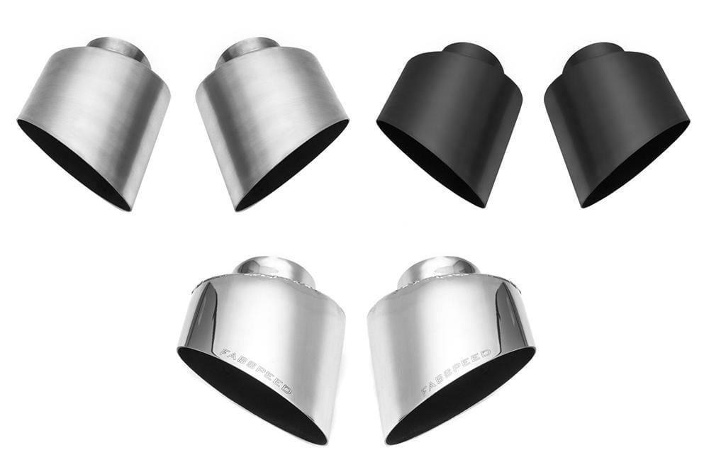 Fabspeed Single Wall Oval Tips (Black Ceramic) - Porsche 993 Carrera