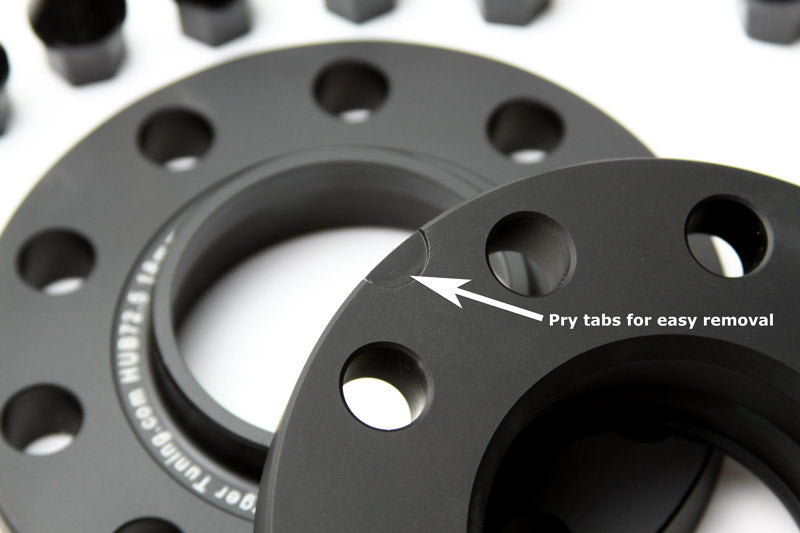 Mini Cooper Wheel Spacers Kit by BMS w/8 Black Extended Wheel Bolts