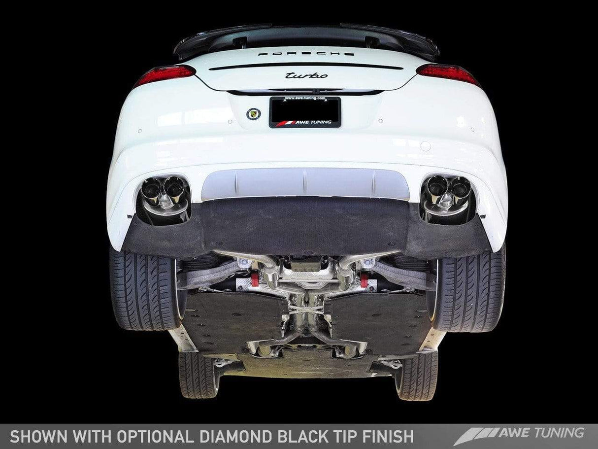 AWE Touring Edition Performance Exhaust System for 970 Panamera Turbo - Polished Silver Tips