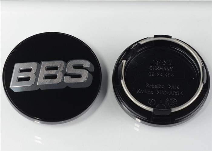 BBS Black Silver Center Cap (Sold Each) - 70.6mm 4-Tab