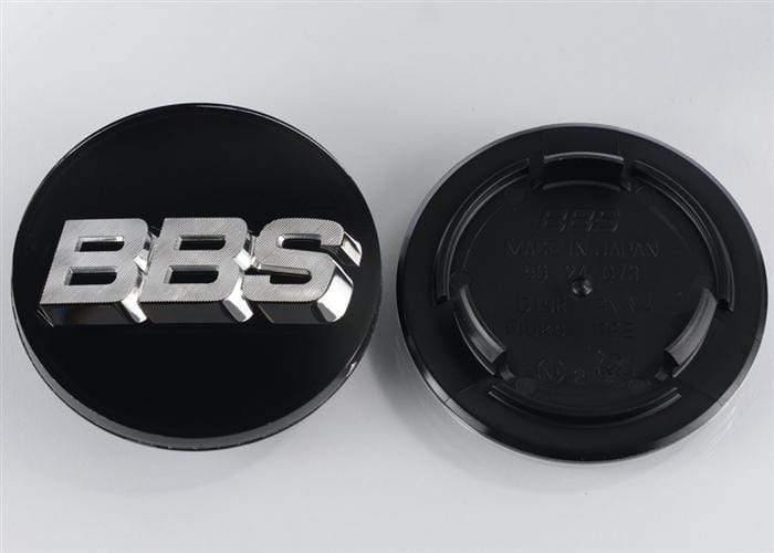 BBS Black Silver Center Cap (Sold Each) - 70.6mm 3-Tab - (NLA)