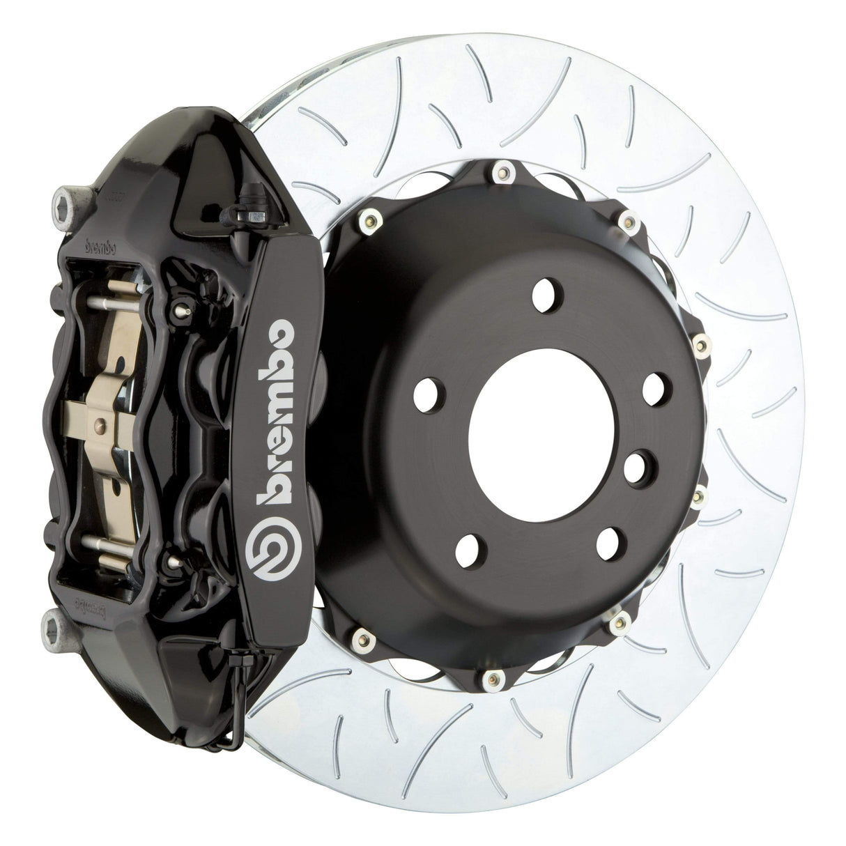 Brembo GT Systems 380x28 2-Piece 4 Piston Black Slotted Type-3 Rear
