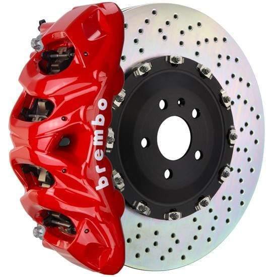Brembo GT Systems 412x38 2-Piece 8-Piston Red Drilled Front