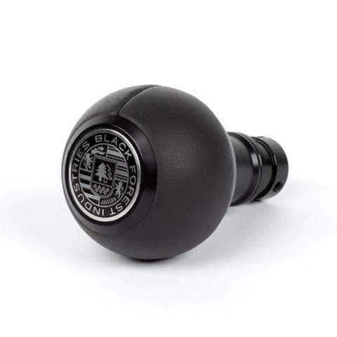 BFI GS2 Heavy Weight Shift Knob - Black Nappa Leather - Black Anodized (MINI Fitment)