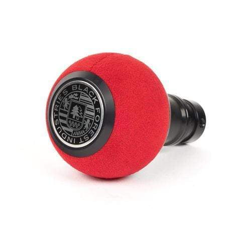 BFI GS2 Heavy Weight Shift Knob - Red Anodized Alcantara - Black Anodized (Porsche 964-997 Fitment)