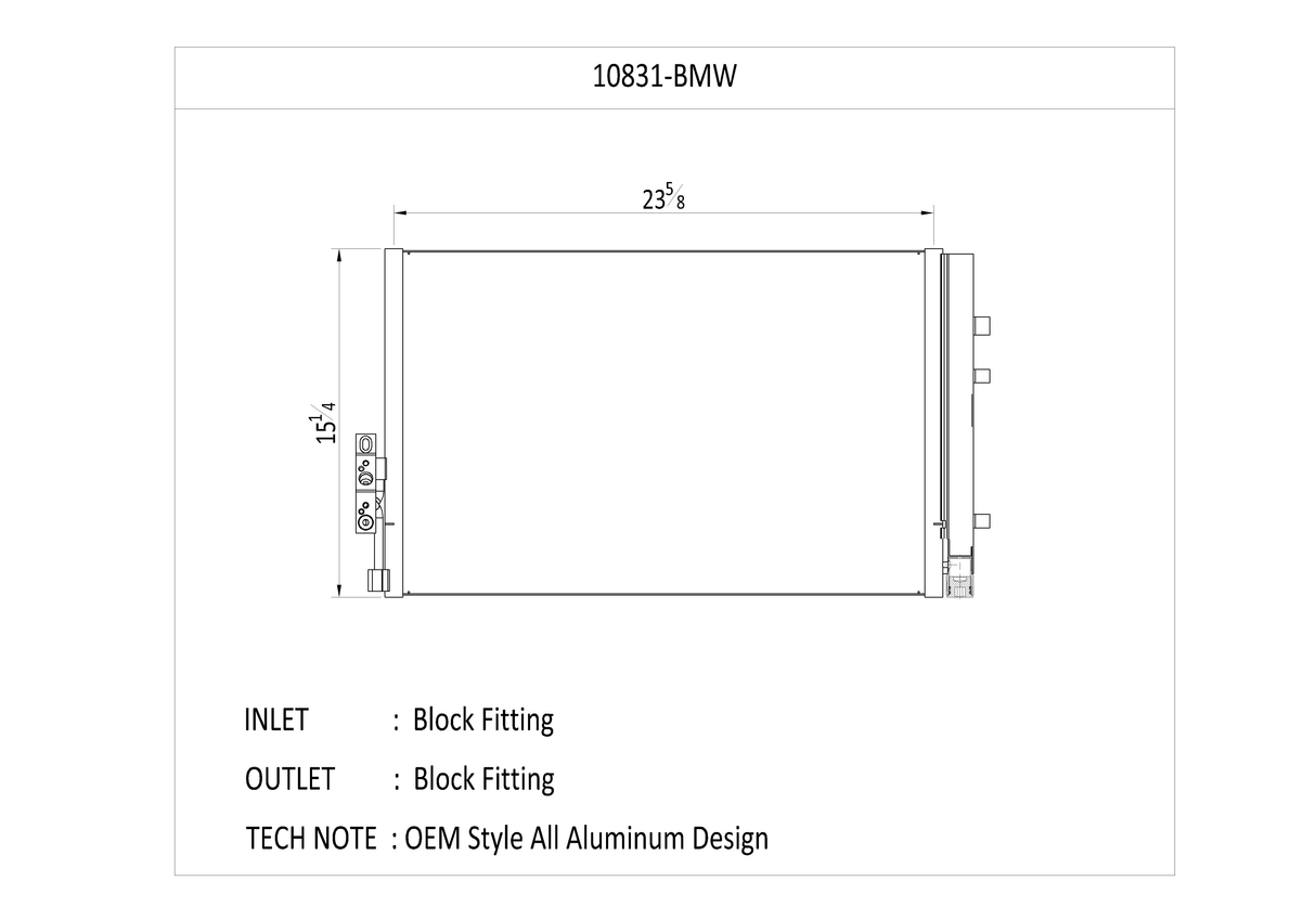 CSF A/C Condenser / BMW / X3 / X4 / N20 / N47 / N55