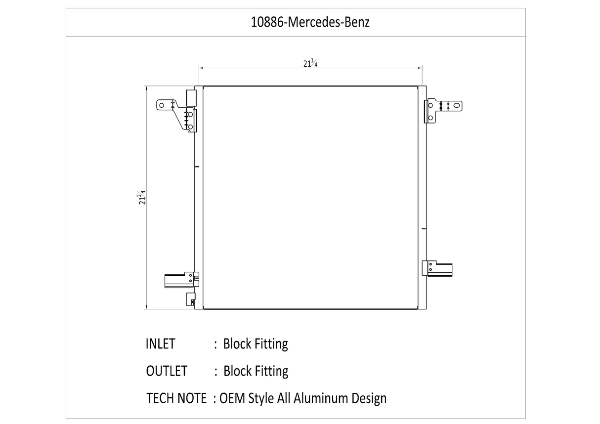 CSF A/C Condenser / Mercedes-Benz / ML320 / ML350 / ML430 / ML500 / 3.2L / 3.7L / 4.3L / 5.0L