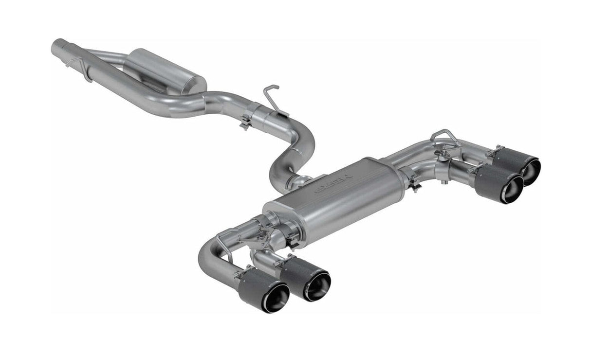 MBRP 3" Cat-Back Active Quad Rear Exit Exhaust (Carbon Fiber Tips) - VW / Mk7 / Mk7.5 / Golf R