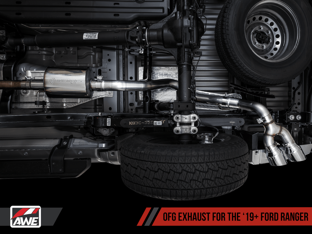 AWE Tuning 0FG Dual Exit Cat-Back Crawler Conversion Exhaust | Ford Ranger 19-20