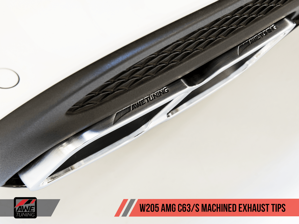 AWE Tuning Mercedes-Benz W205 AMG C63 Machined Exhaust Tips for AWE Exhaust Systems Only