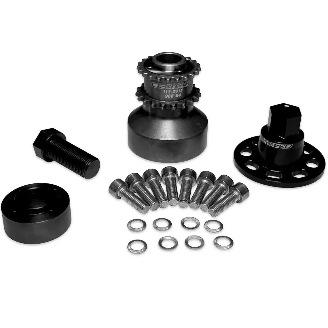 034Motorsport 1-Piece, Pinned & Unpinned Crank Hub w/ Crank Bolt Capture Plate - BMW N55 & S55