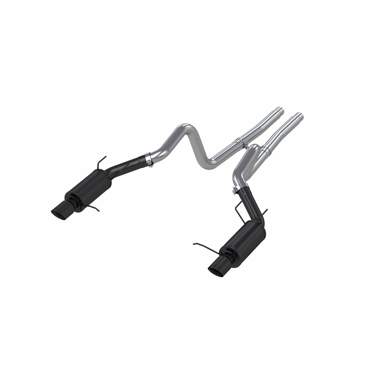 MBRP 11-14 Ford Mustang GT 5.0L 3in Cat Back Dual Split Rear Street Version 4in Tips - Black