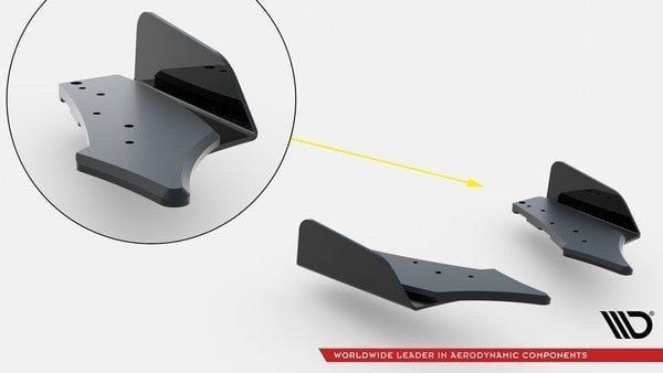 Maxton Design Racing Durability Rear Side Splitters + Flaps Mercedes-AMG C43 Coupe C205
