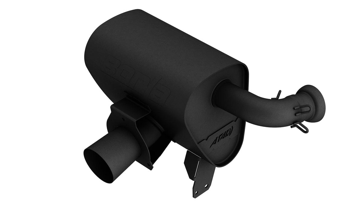 Borla 15-22 Can-Am Maverick X3 900cc Triple Turbo Manifold-Back Exhaust Atak Muffler - Black Coated