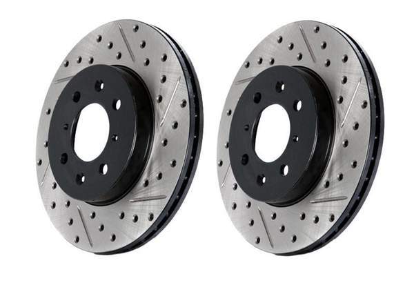 Stoptech Rear Cross Drilled & Slotted Rotors - E46 M3 | E39 M5 (328x20mm)