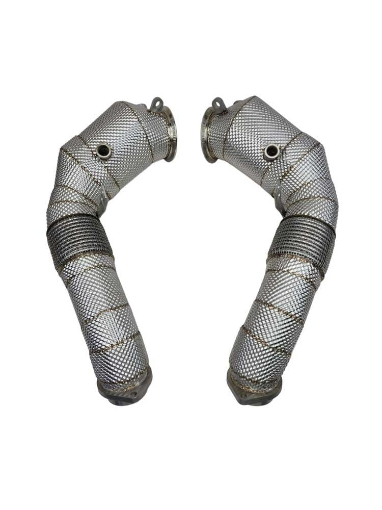 Racing Dynamics Downpipe w/ Cats and Heat Shield for BMW X5 / X6 / 750i / 550i / 650i