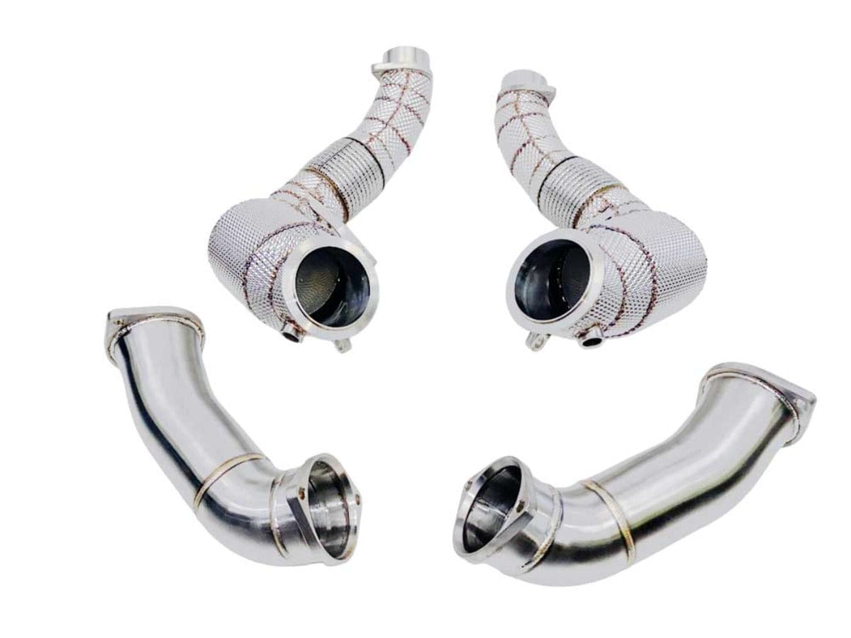 Racing Dynamics Catted Downpipes w/HS - BMW / F9X / M5 / M8 / X5M / X6M