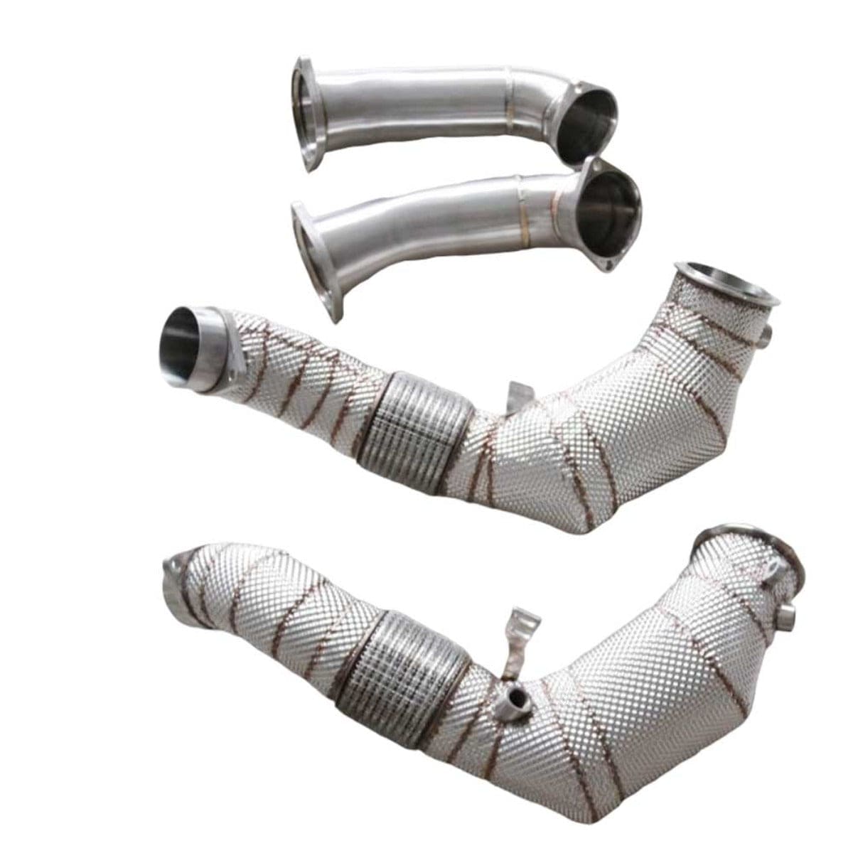 Racing Dynamics Catted Downpipes w/HS - BMW / F9X / M5 / M8 / X5M / X6M