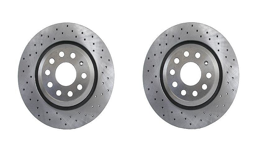 Drilled Rear Rotor Kit (310x22mm) - VW/Audi / A3 / RS3 / TT-S / TT-RS / Golf R & more