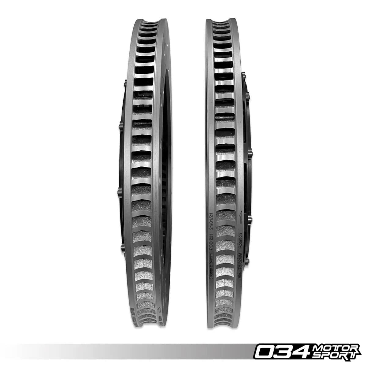 034Motorsport 2-Piece Floating Front Brake Rotor Upgrade Kit - Audi 8S TT-RS