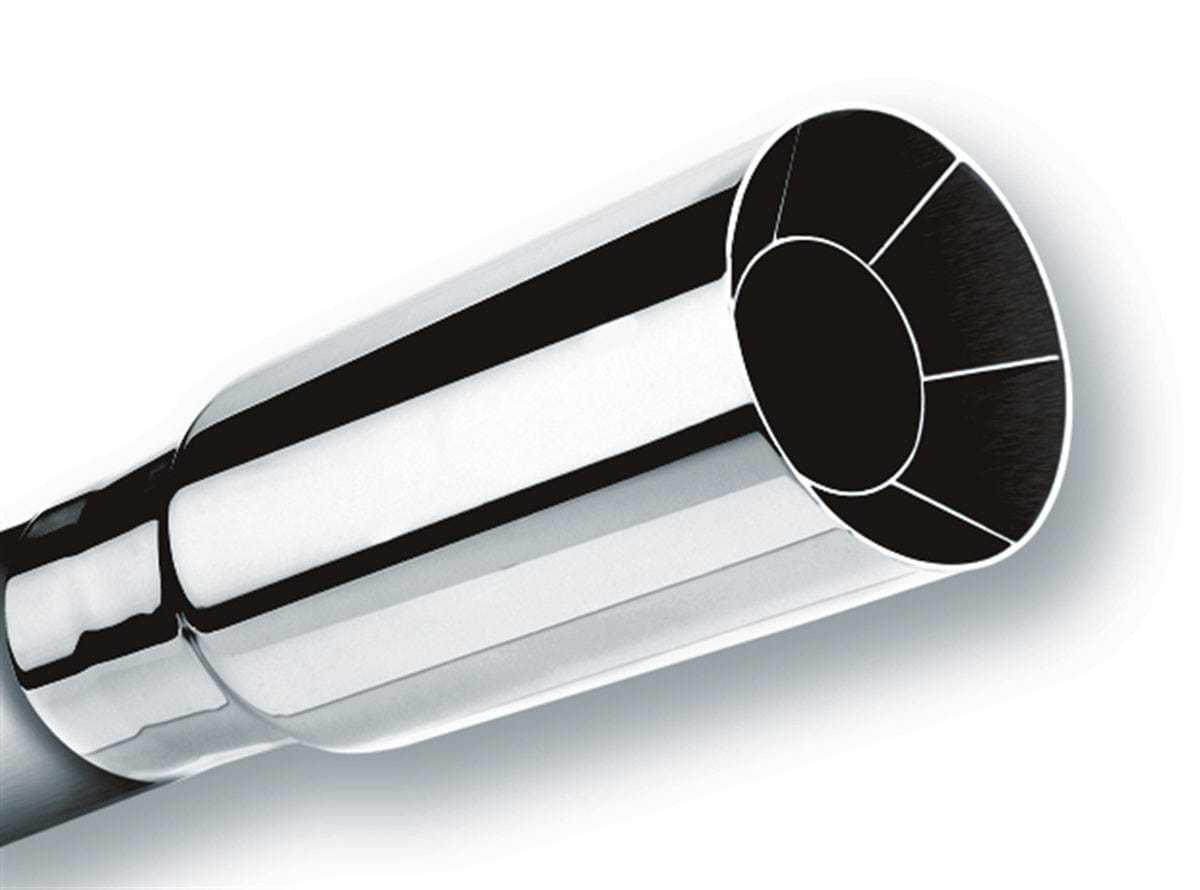 (NLA) - Borla Universal Polished Tip Single Round Intercooled (inlet 2 1/2in. Outlet 2 1/2in)