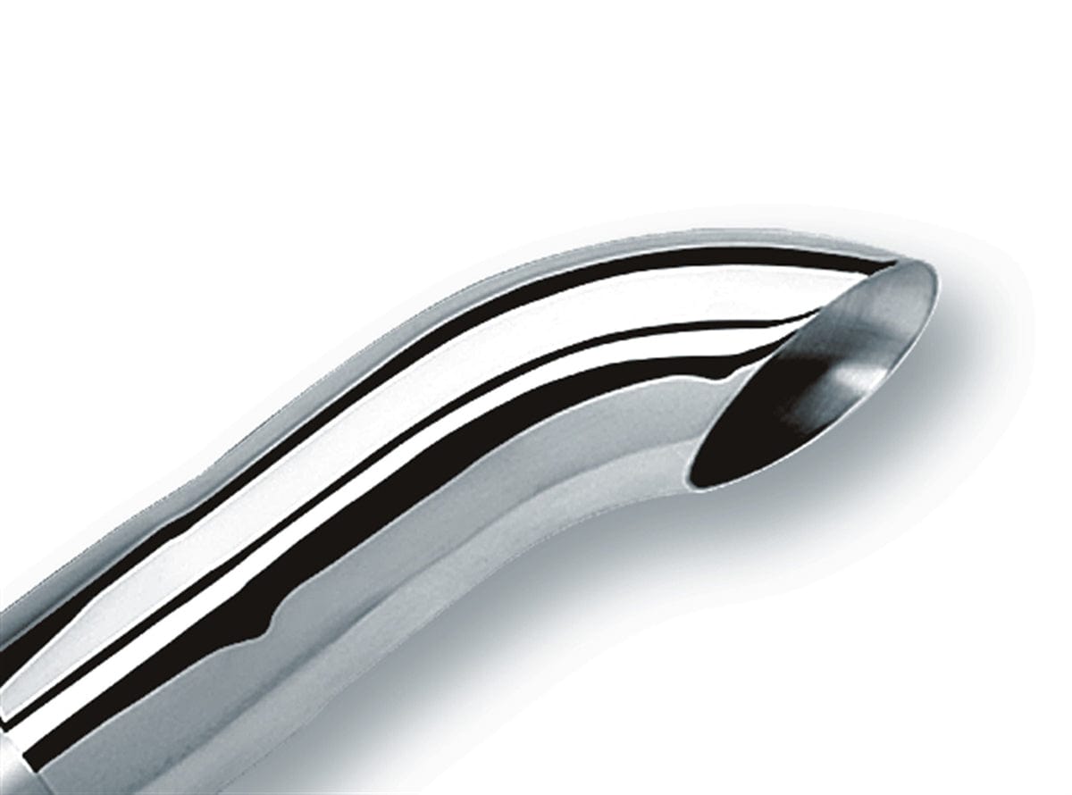 Borla Universal Polished Tip Single Round Turndown/Turnout (inlet 3in. Outlet 3in)