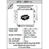 CSF Performance 87-04 Jepp Wrangler (3 ROW Copper Core) Radiator