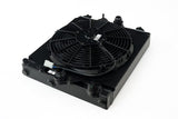 CSF Performance Universal Half Radiator - Evo 7/8/9 / 92-00 Civic - w/ SPAL Fan & Shroud - Black
