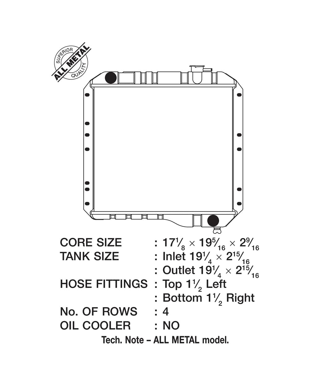 CSF Performance Toyota Landcruiser 70-74 3.9L / 75-80 4.2L (4-Row Copper Core) Radiator