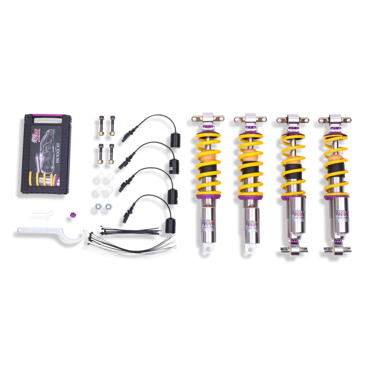 KW Suspensions KW V3 Coilover Kit Bundle - Chevrolet Corvette (C7) ; with electronic shock control