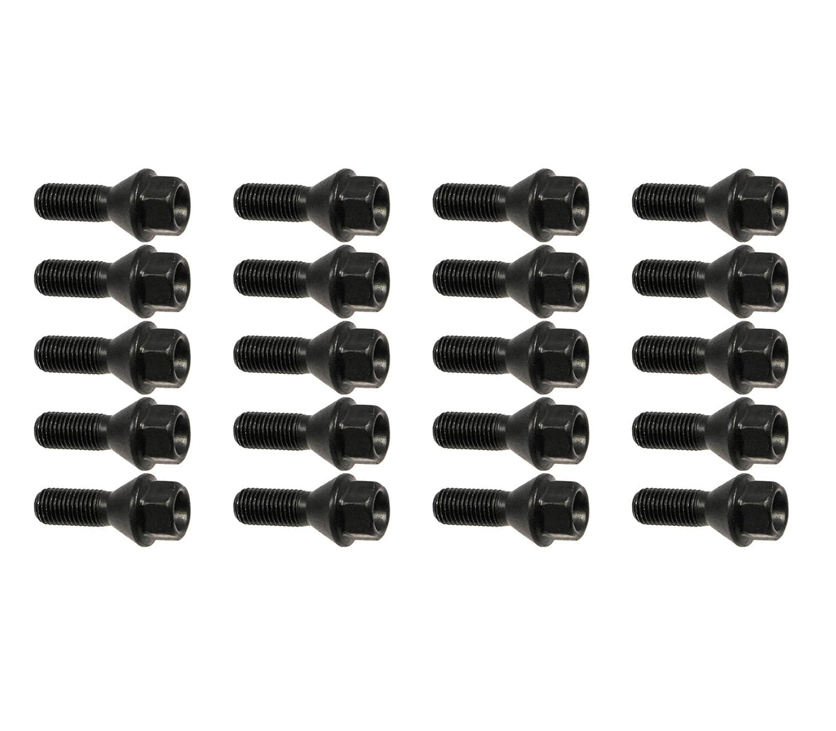Black Lug Bolts (M12x1.5x26mm - Set of 20) - BMW
