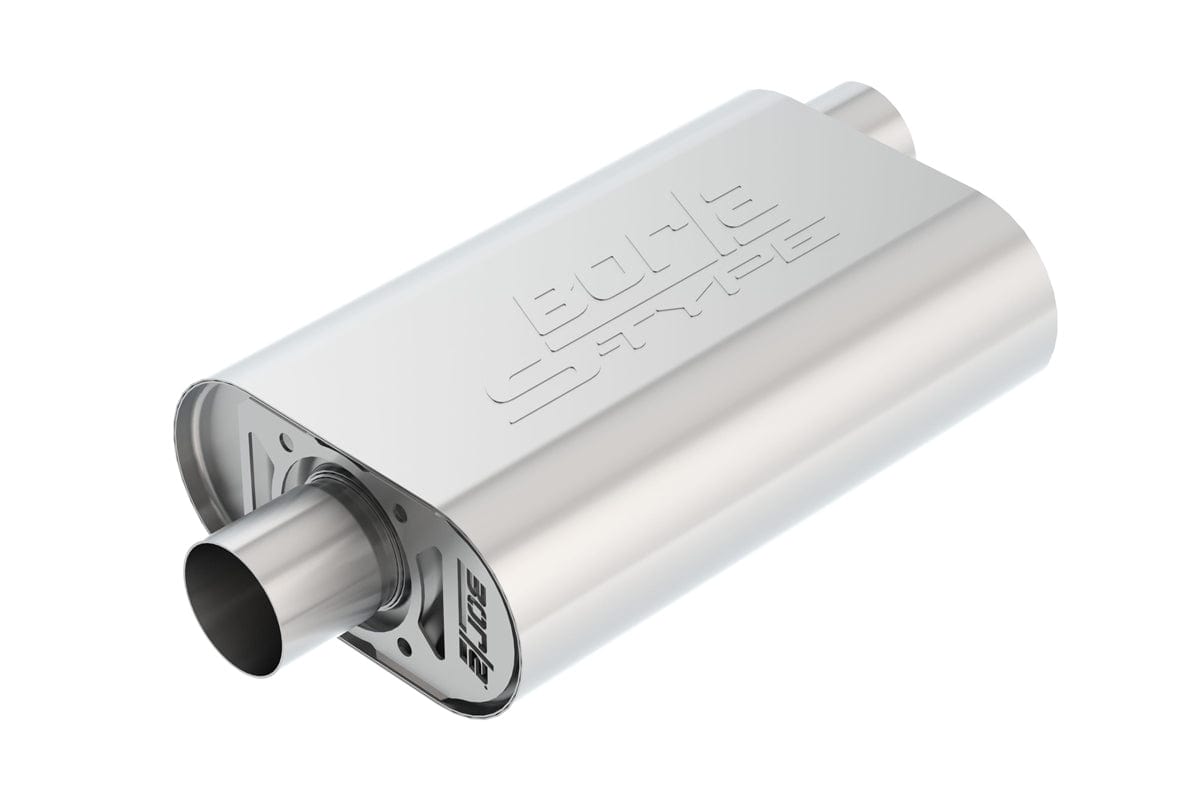 Borla CrateMuffler SBC Hot 350/383 2.5 inch Offset/Center 14in x 4.35in x 9in Oval Muffler