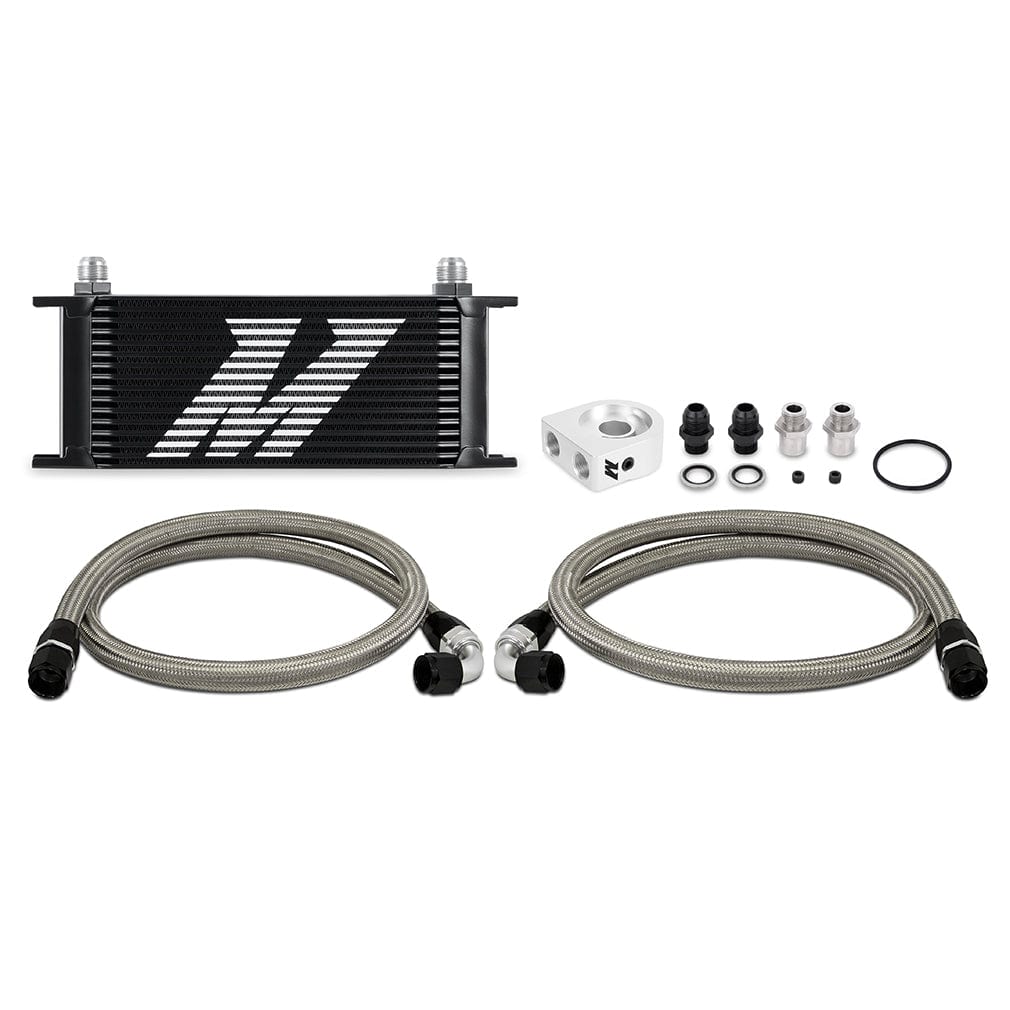 Mishimoto Universal Oil Cooler Kit, 16-Row, Black