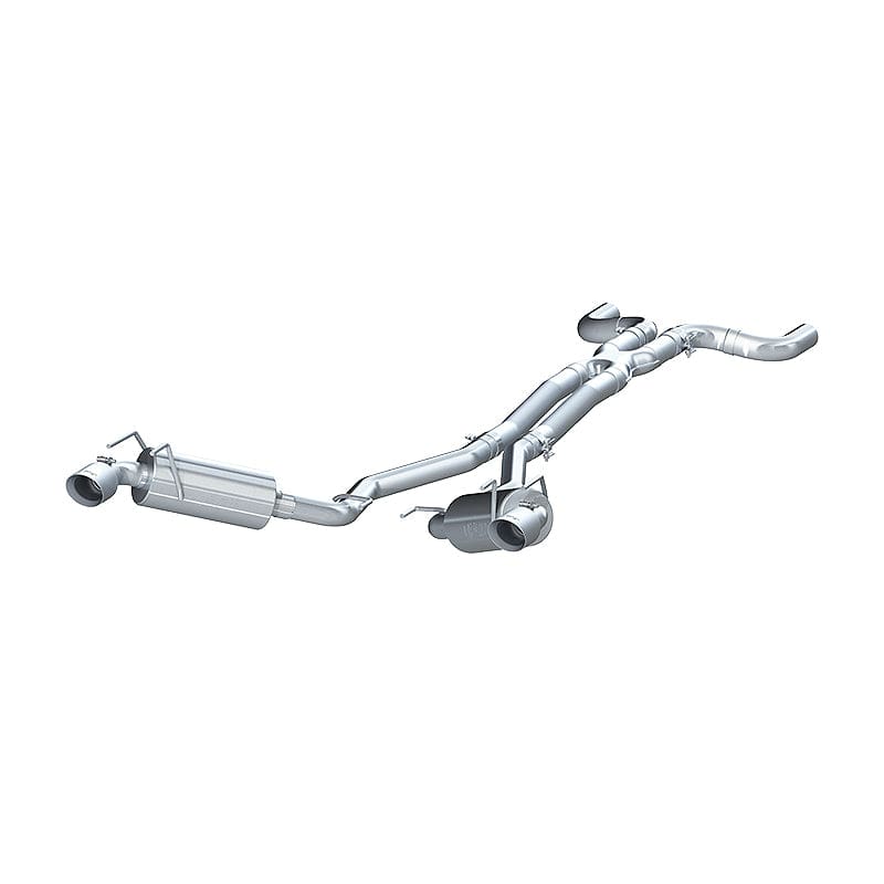 MBRP 2010 Chev Camaro V6 3.6L Dual Cat Back Round Tips (11 Conv. MUST purchase mbrpAD1710) (T409)