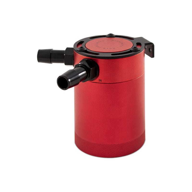Mishimoto Compact Baffled Oil Catch Can, 2-Port, Red
