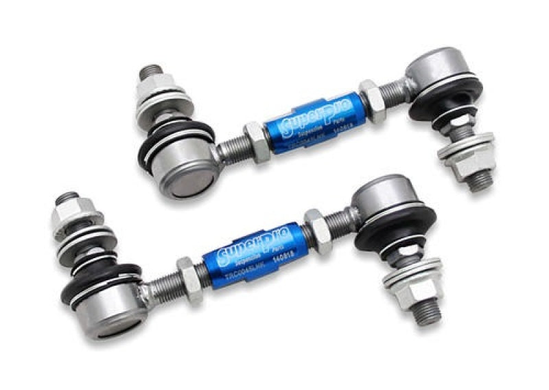 SuperPro BMW F30 / F32 / F22 Base Rear HD Adjustable End Link Set (10mm Studs 125mm-145mm Length)