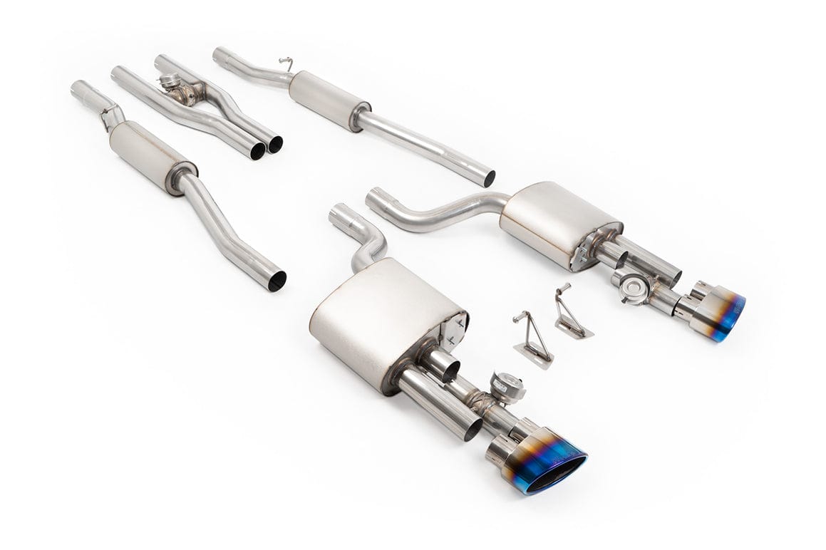 Milltek V2 Valved Cat-Back with Active H Pipe System - Audi B7 RS4