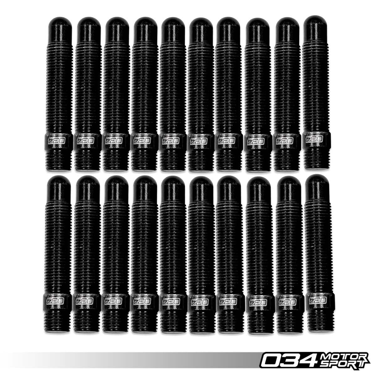 034Motorsport Bullet Nose Stud and Nut Bundles M14x1.5 Pitch (Pack of 20)