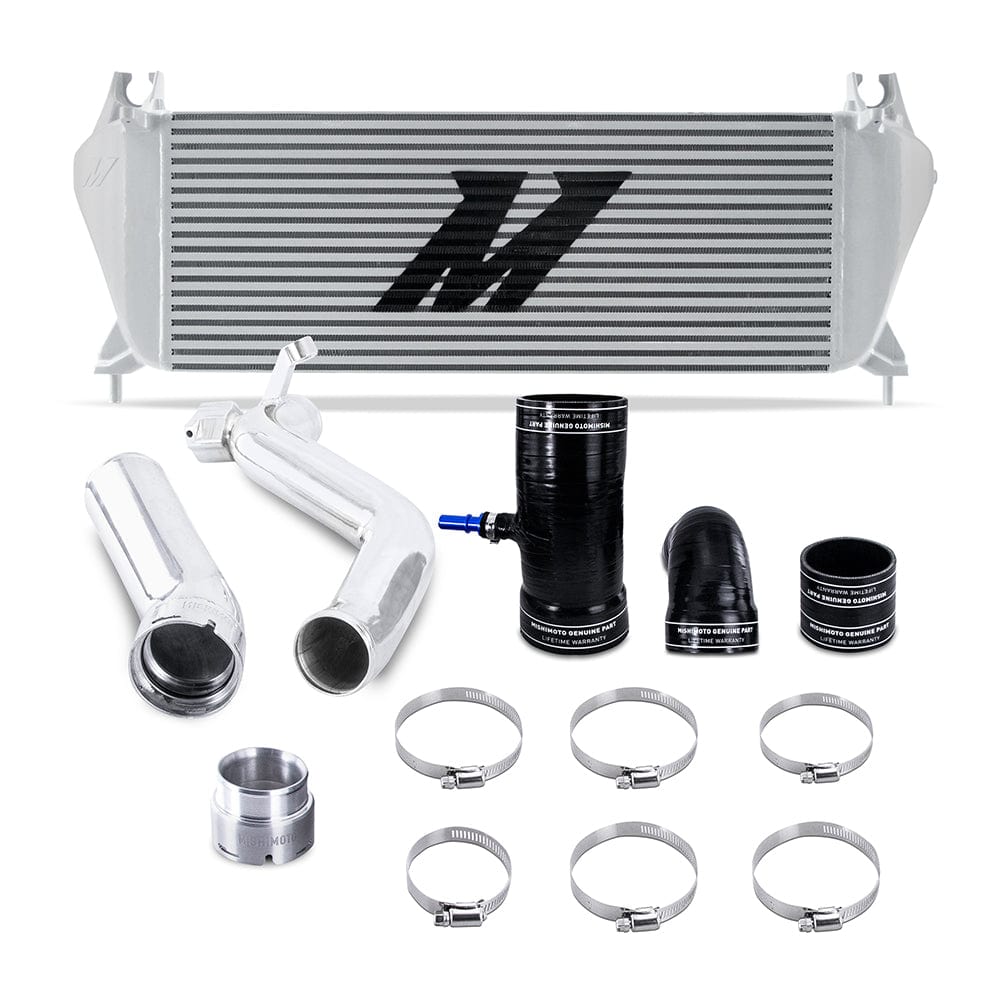 Mishimoto Intercooler Kit, fits Ford Ranger 2.3L 2019+, Silver Intercooler, Polished Pipes