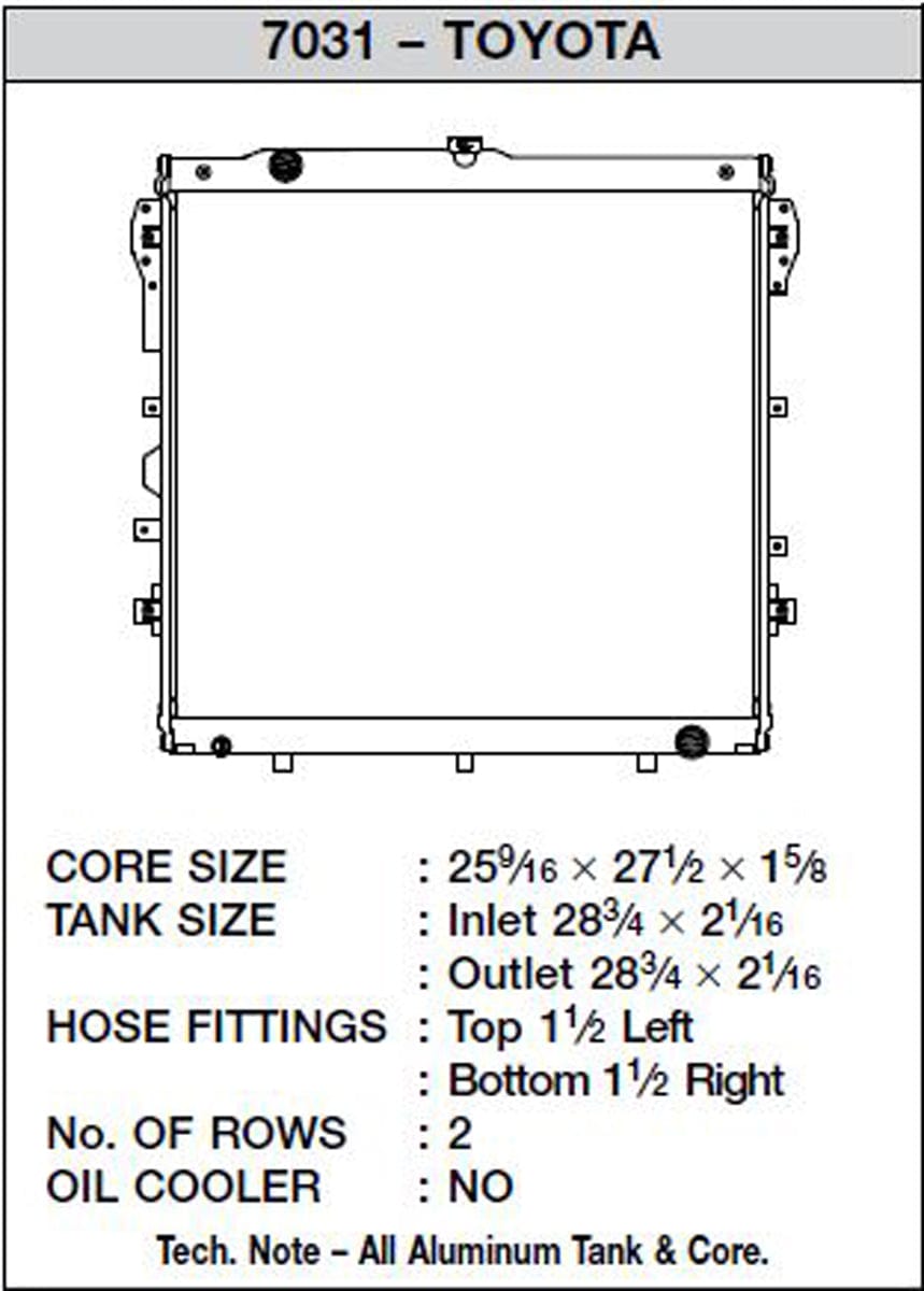 CSF Performance 07-21 Toyota Tundra V8 (AT & MT) / 08-22 Sequoia All-Aluminum Radiator