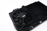 CSF Performance Mitsubishi Evo 4/5/6/7/8/9 Full Size Slim Radiator w/ 12in SPAL Fan - Black