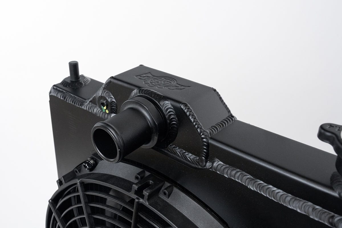 CSF Performance Mitsubishi Evo 4/5/6/7/8/9 Full Size Slim Radiator w/ 12in SPAL Fan - Black