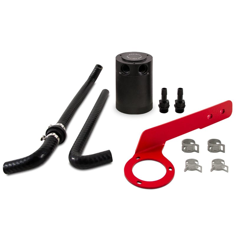 Mishimoto Honda Accord 2.0T Direct Fit Baffled Oil Catch Can, PCV Side, 2018-2022, Red
