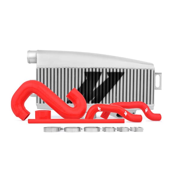 Mishimoto Subaru WRX/STI Perf. Top-Mount Intercooler Kit (silver w/ red pipe), 2002-2007