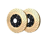 Stoptech 2 Piece Aero Brake Rotor and Hat Pair, Front Drilled Zinc Coated - Audi / B7 / RS4 (365mm)