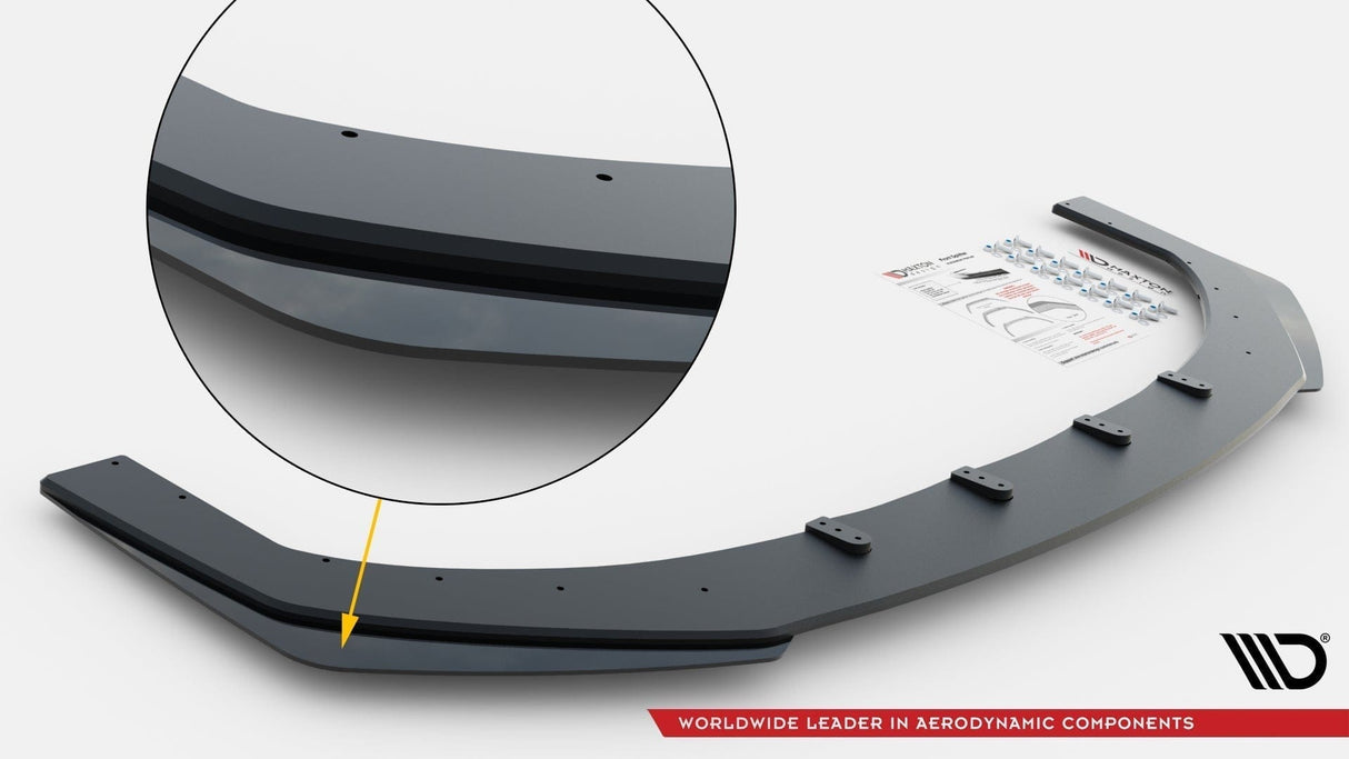 Maxton Design Street Pro Front Splitter V.1 + Flaps Audi S3 / A3 S-Line 8Y