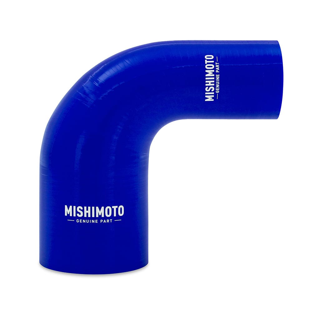 Mishimoto 90-Degree Silicone Transition Coupler, 1.75-in to 2.50-in, Blue