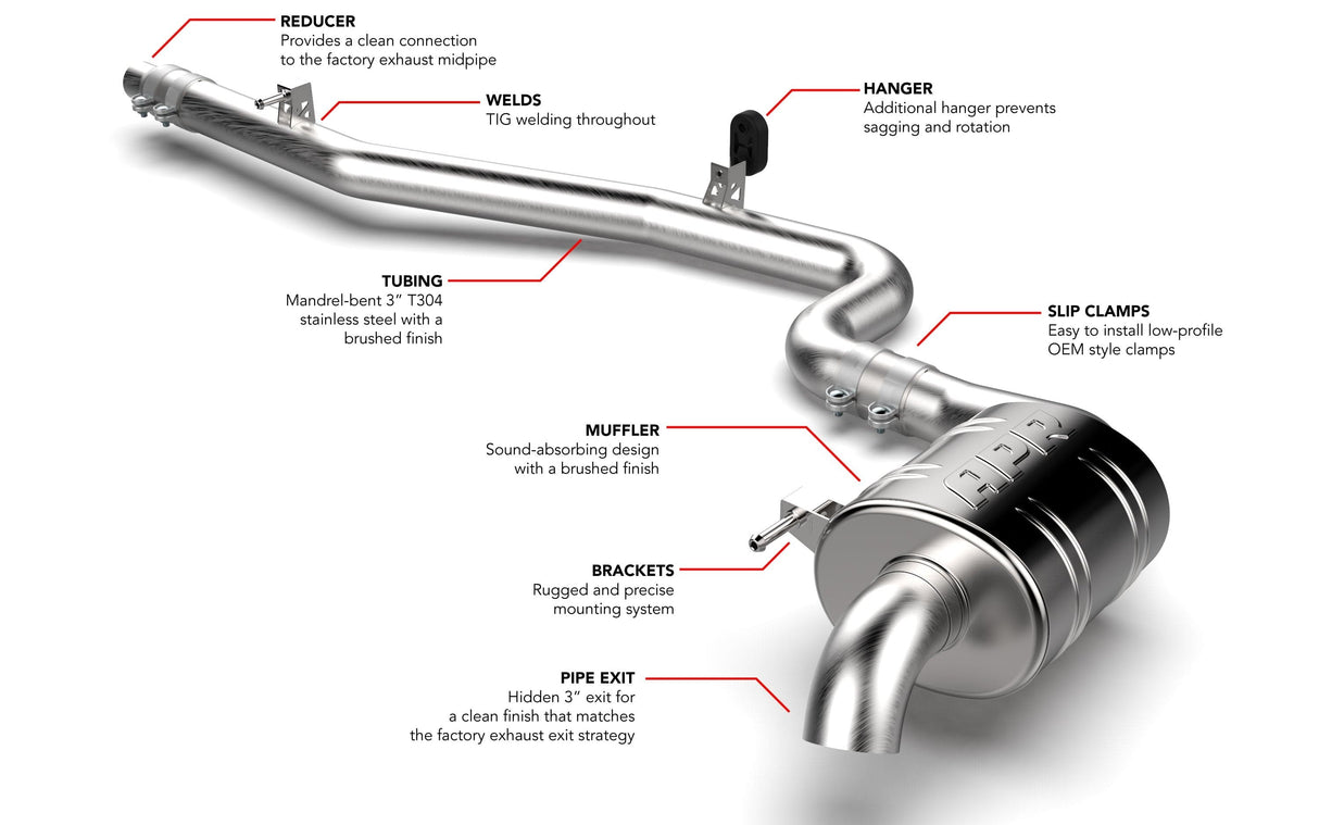 APR Catback Exhaust System - VW MK2 Tiguan AWD