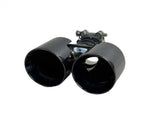 Racing Dynamics Deluxe Black Chrome Twin Tailpipe Tips - Porsche / 987 / Boxster / Cayman