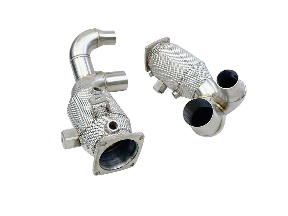 Racing Dynamics Catted By-Pass Pipes w/ Heat Shield - Porsche / 991 / 3.0 (2017-2019)